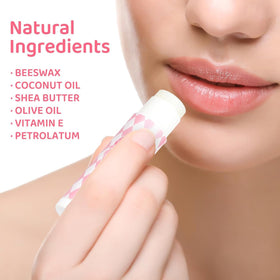 Piuaeue Pink Bow Lip Balm individually wrapped for on-the-go use.