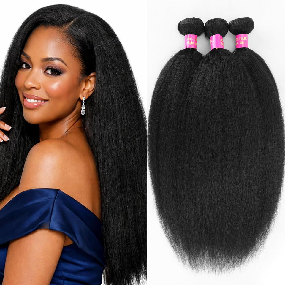 Piuneo Yaki Straight 18-inch bundles with double machine weft for lasting fullness