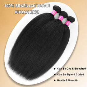 Piuneo Yaki Straight 22-inch bundles in natural black for heat-friendly styling