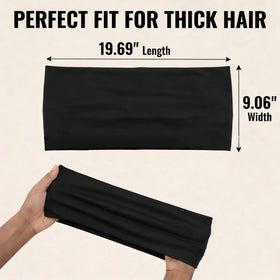PIUOWAR Pineapple Hair Wrap provides extra-wide coverage for thick curls and coils.
