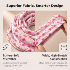 PIUOWAR Pineapple Head Wrap stays in place overnight without slipping.