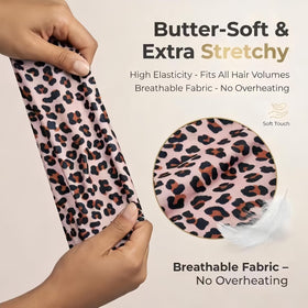 PIUOWAR Pineapple Hair Wrap matte black, extended coverage, gentle lift without crush.