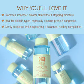 Pixi Clarity Tonic with acids for gentle exfoliation.