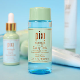 Pixi Clarity Tonic usage steps for skincare routine.