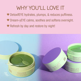 Pixi Dream-yEYE PM patches applied under-eye for overnight moisture