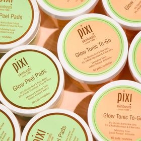 Pixi Glow Peel Pads neck decollete usage targets delicate skin areas.