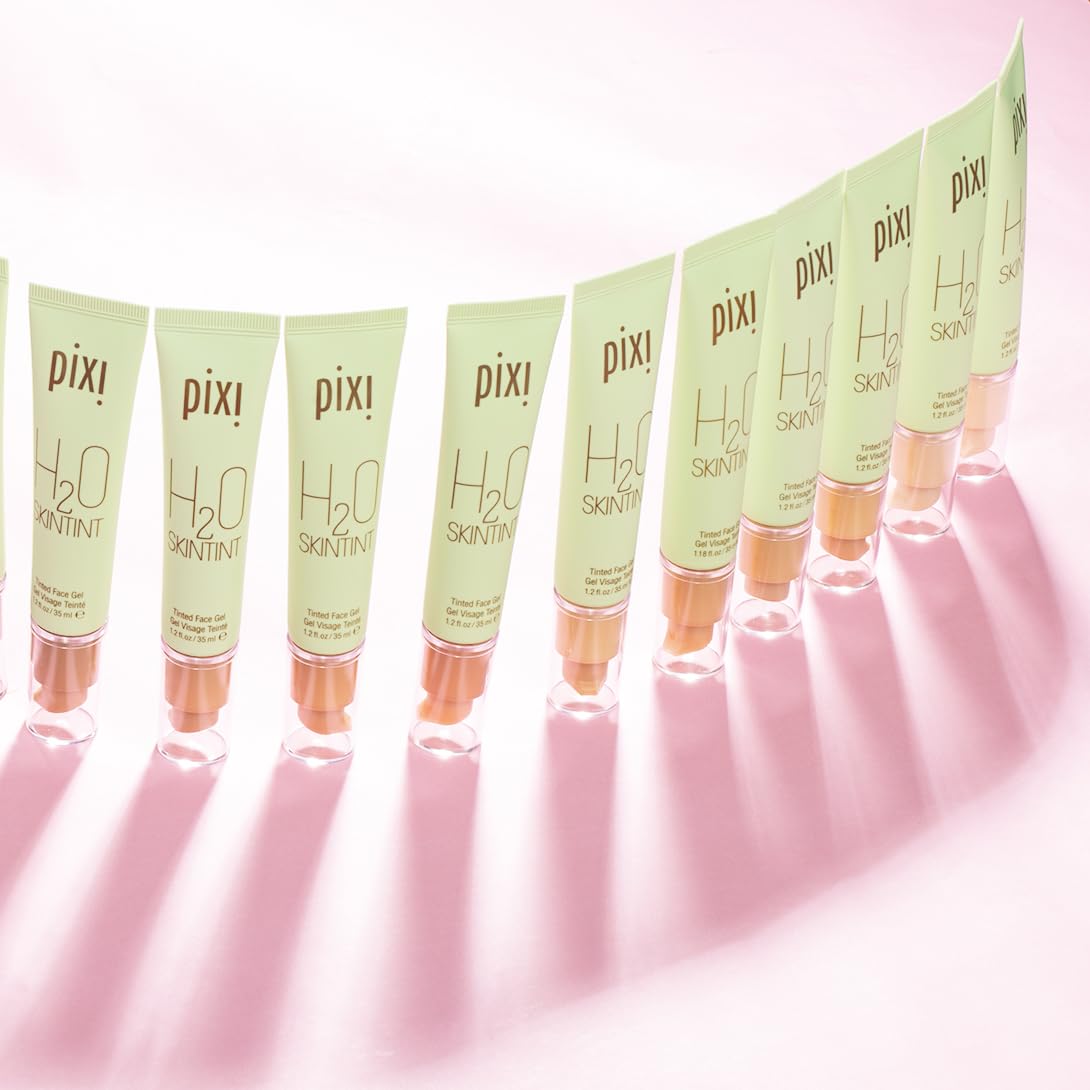 Pixi H2O SkinTint layer on skin smooths redness and evening tone.