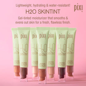 Pixi H2O SkinTint dispense close shows easy application and natural glow.