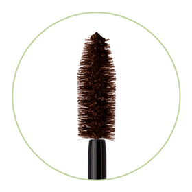 Pixi Large Lash Mascara brown-volume wand demonstrates buildable lashes from day to night
