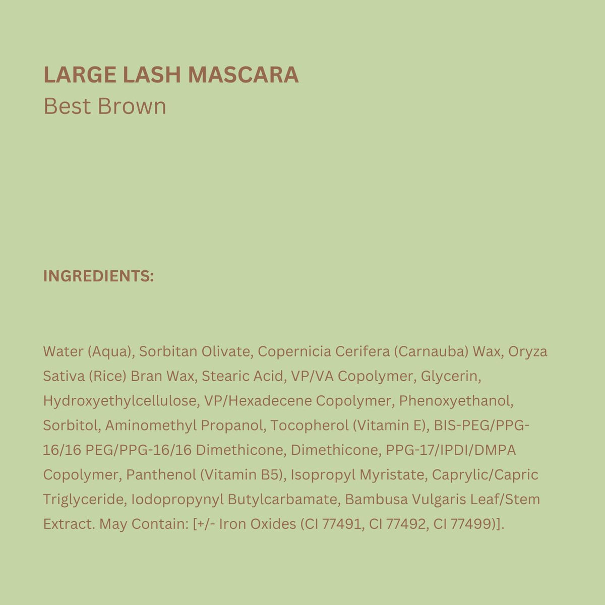 Pixi Large Lash Mascara packaging 0.4 oz compact travel-friendly size
