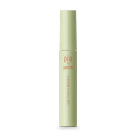Pixi Lash Booster Mascara dense pigment delivers vivid black depth.