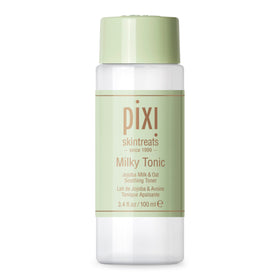 Pixi Milky Tonic bottle front view highlighting calming hydration for sensitive skin.