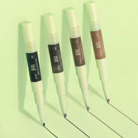 Pixi Natural Brow Duo pencil tip applying fill to brow gaps for realism.