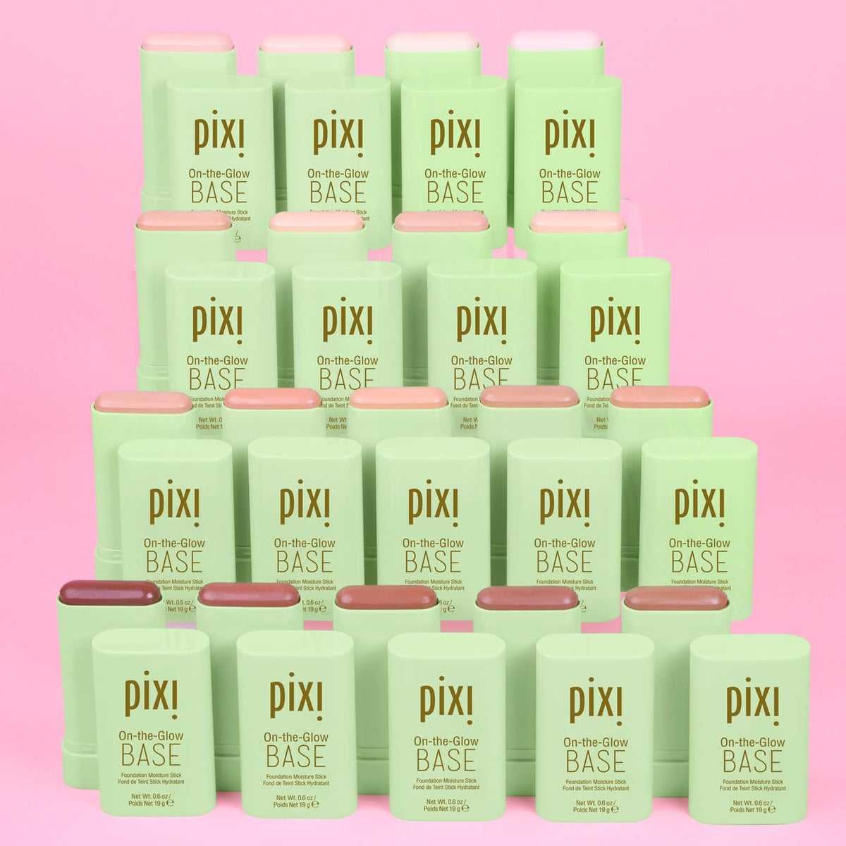 Pixi On-the-Glow Base fruit oils smooth and condition skin.