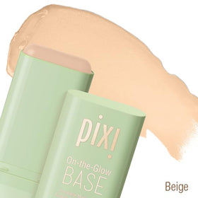 Pixi On-the-Glow Base swatch applied reveals even tone and subtle radiance
