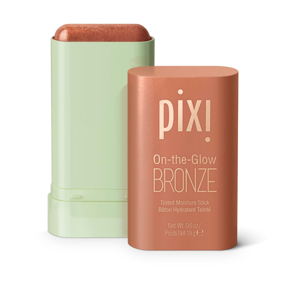Pixi On-the-Glow Bronze Stick twist-up mechanism for quick cheek and lip tint.