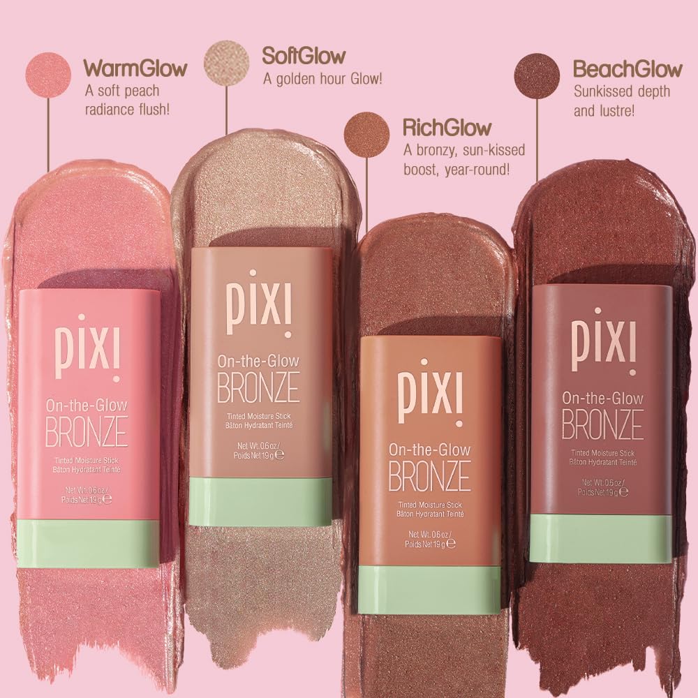 Pixi On-the-Glow Bronze fingertip blending for a seamless finish.