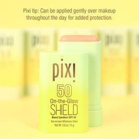 Pixi On-the-Glow Shield SPF 50 2-pack application demo for everyday wear
