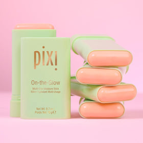 Pixi On-The-Glow travel-size moisturizer for face, lips, and body when on the move.