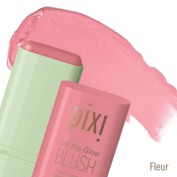 Pixi On-the-Glow SoftGlow Bronze swatch on cheek for bronzed warmth.