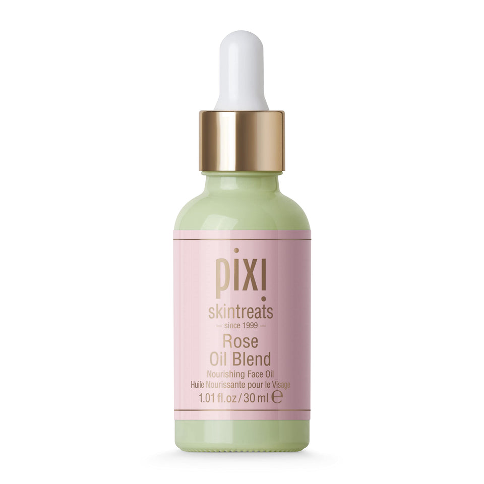 Pixi Rose Oil Blend bottle shown for nourishing, everyday skin glow.