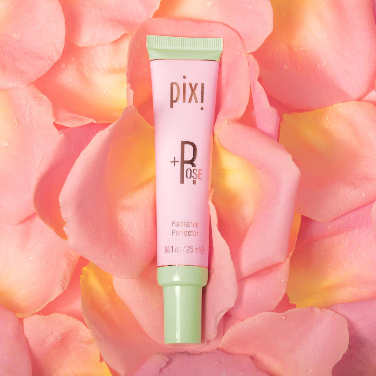Pixi Rose Radiance Perfector rose water ingredient highlighting balance and antioxidant support.