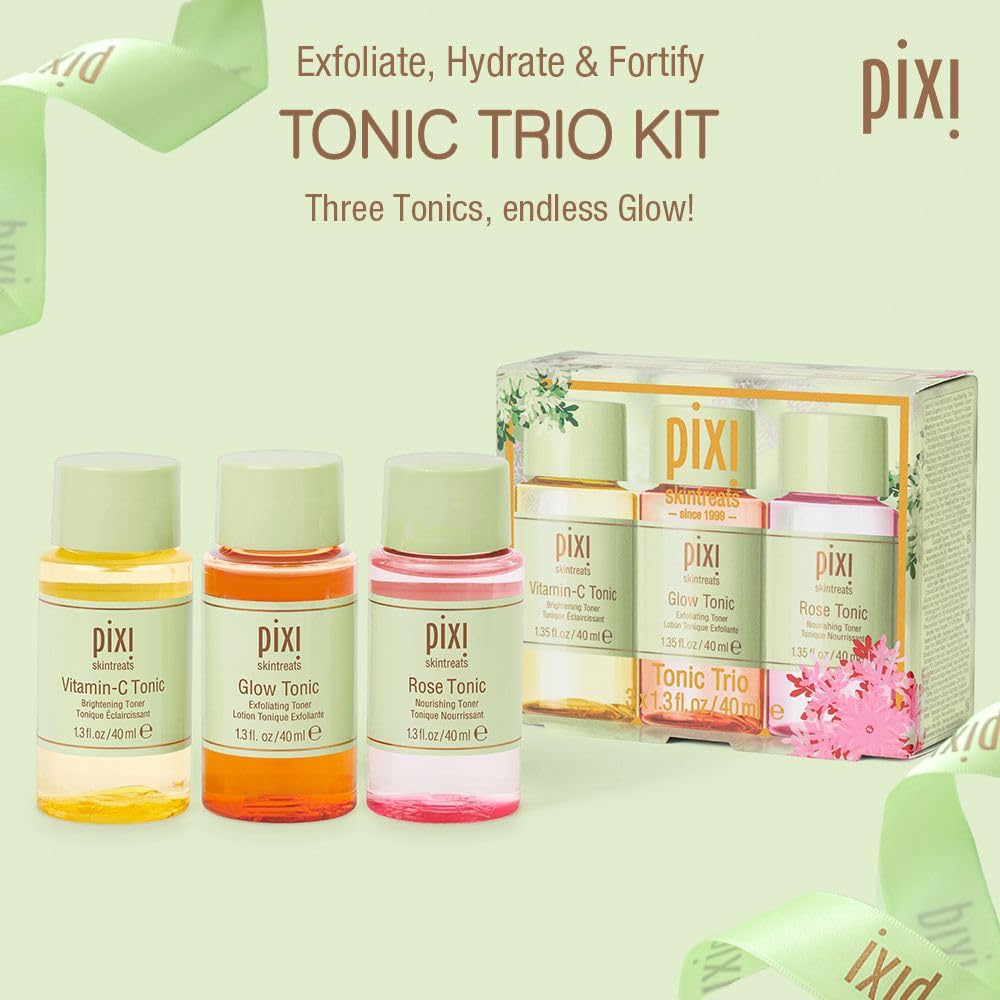 Pixi Rose Tonic bottle close-up showing hydrating rose hydrosol benefits