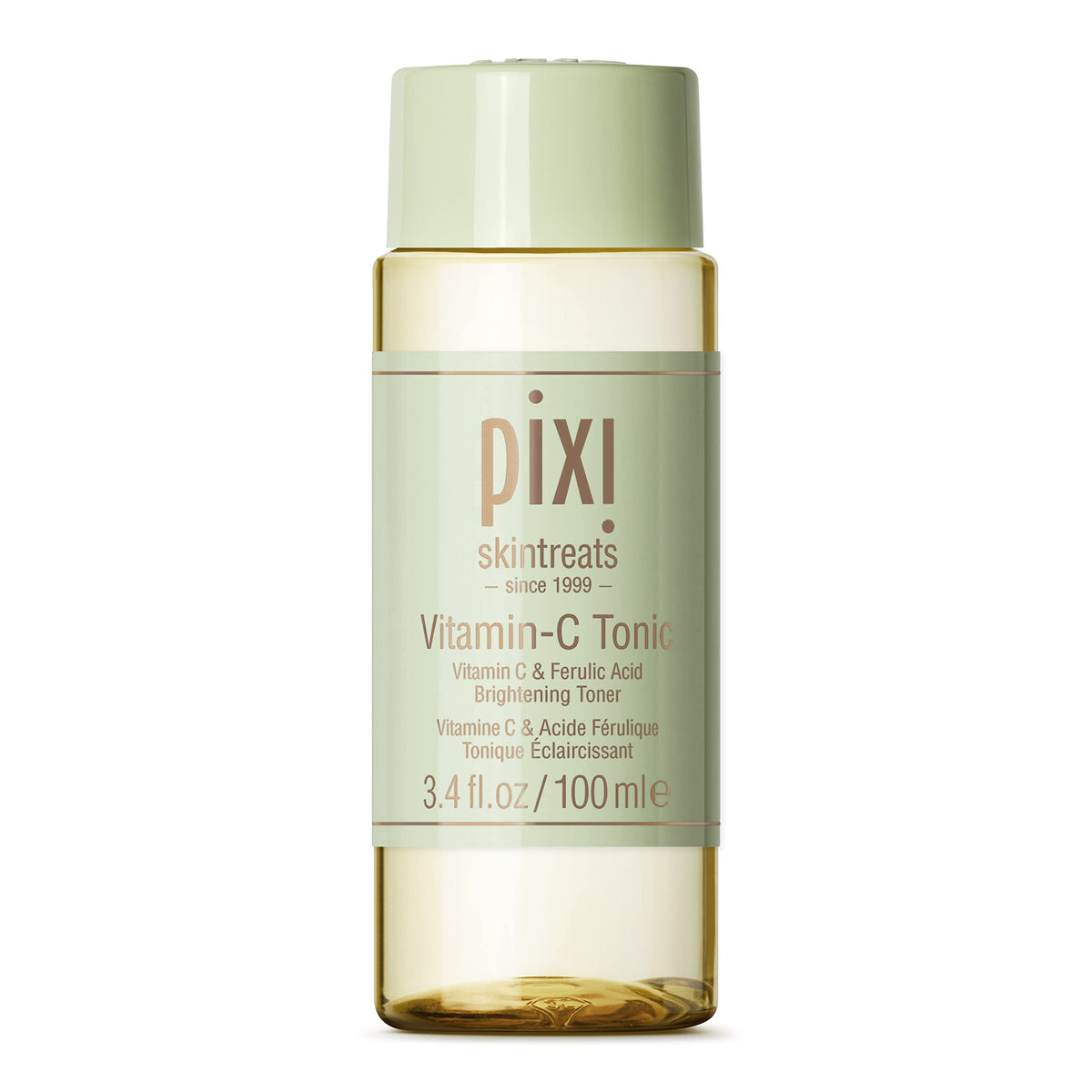 Pixi Vitamin-C Tonic bottle ready for daily brightening and skin prep.