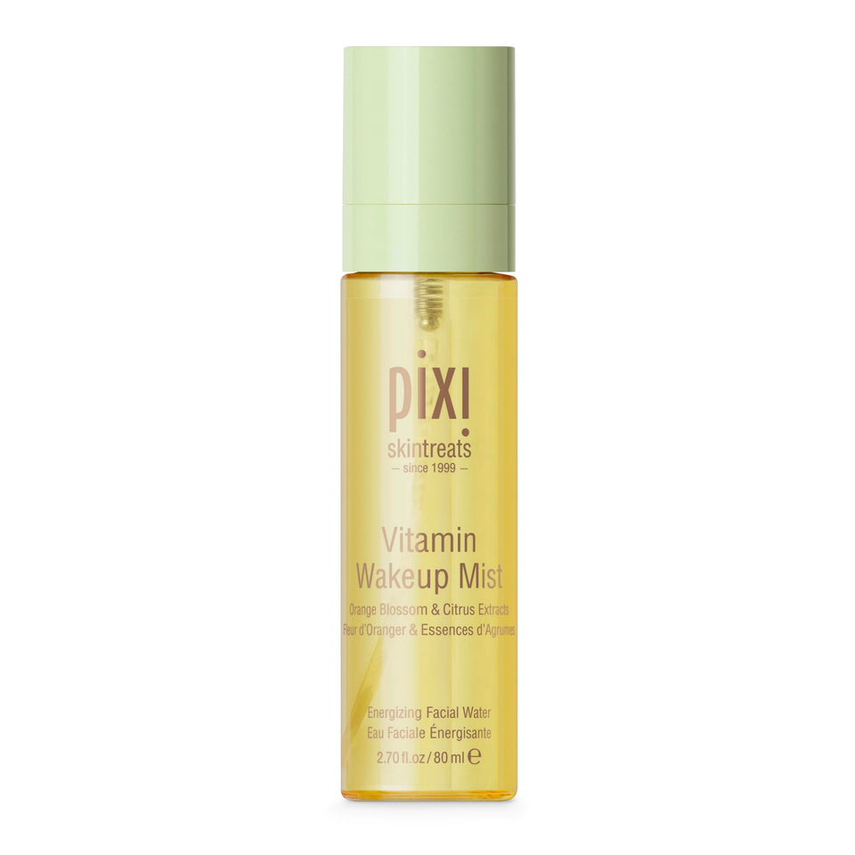 Pixi Vitamin-C Wakeup Mist bottle pump delivers a refreshing spritz
