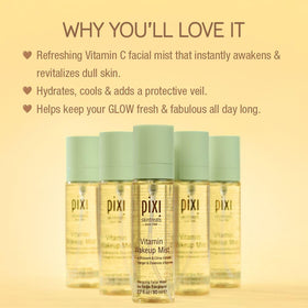 Pixi Vitamin-C Wakeup Mist with orange blossom water for soothing tone