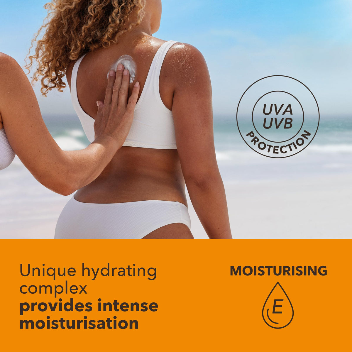 Piz Buin Moisturising Sun Lotion being applied smoothly on the arm