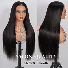 Pizazz 13x6 wig pre-cut lace for quick, seamless install.