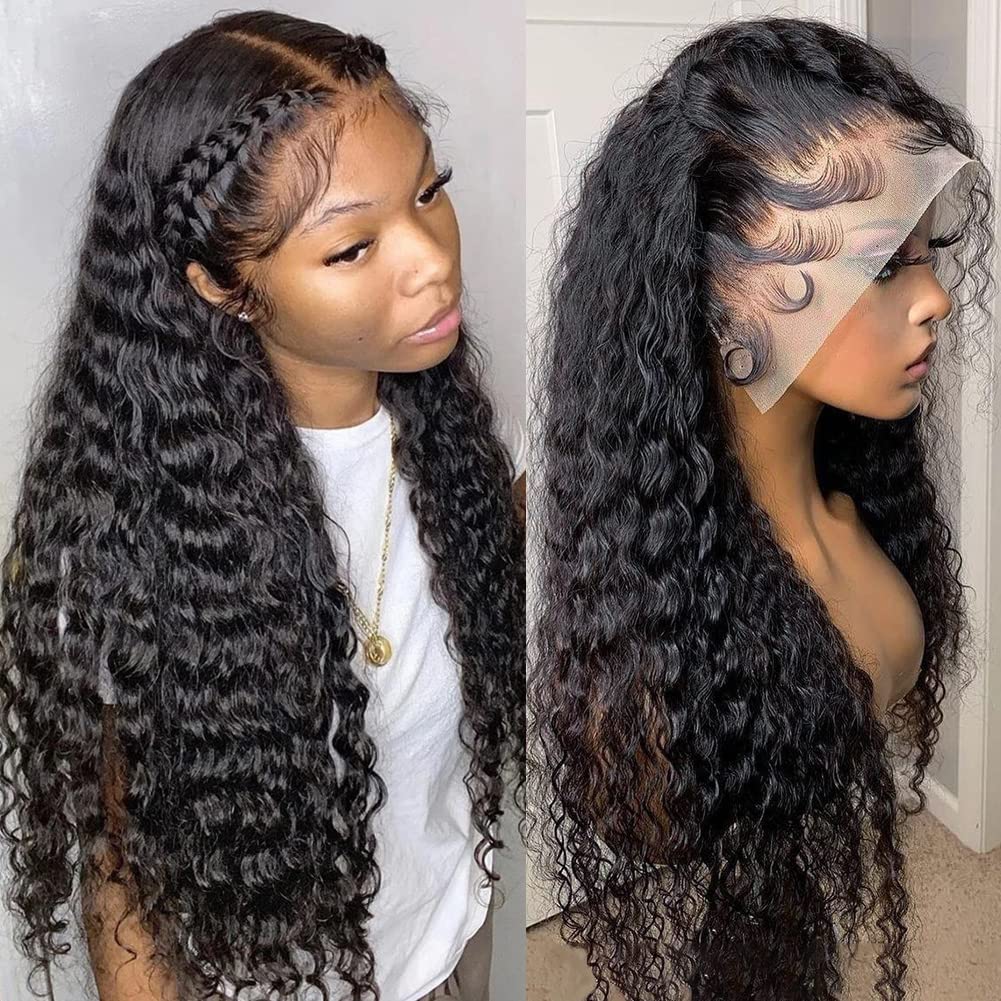 Pizazz 220% density deep wave wig with 26-inch length for full daily wear