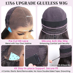 Pizazz 220 density full straight wig offers luxurious volume
