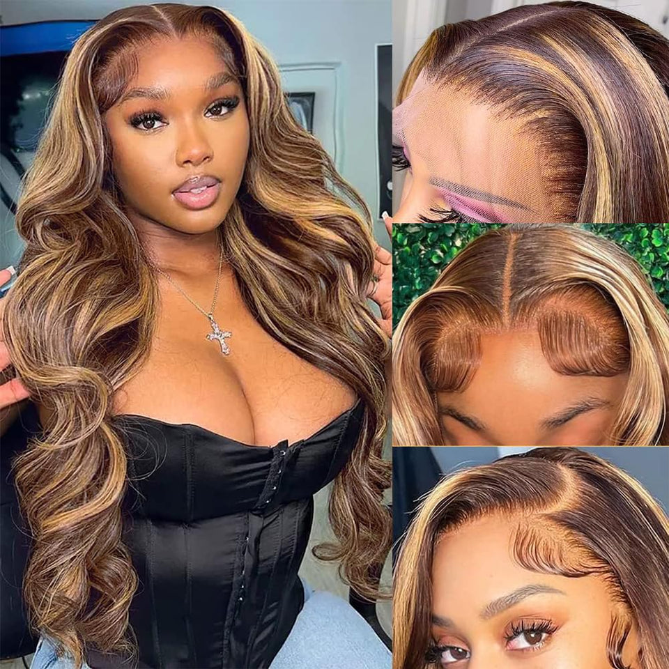 Pizazz Honey Blonde lace front wig with 13x4 lace for natural parting.