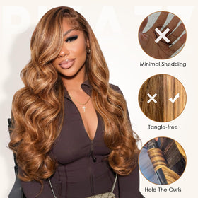 Pizazz luxury packaging includes wig cap and a 5D eyelash set.