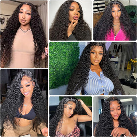 Pizazz natural color deep wave wig ready to dye or bleach.