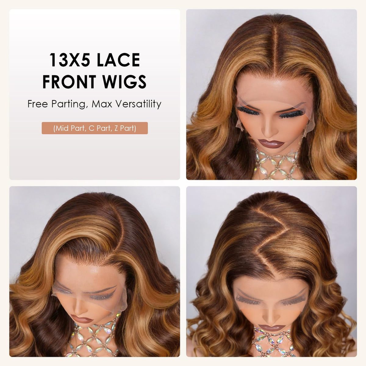 Pizazz Ombre Wig side view showing silky waves and comfortable cap.