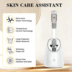 Pjordo face steamer attachments kit provides a complete cleansing and massage routine.