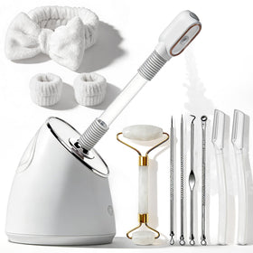 Pjordo facial steamer with tube design enables flexible use during at-home spa sessions.
