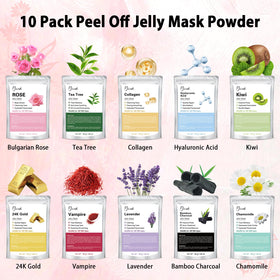 Pjordo Vampire Jelly Mask Powder for rejuvenating, pore-minimizing home spa sessions.