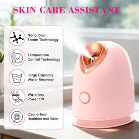 Pjordo warm mist face steamer delivering deep hydration