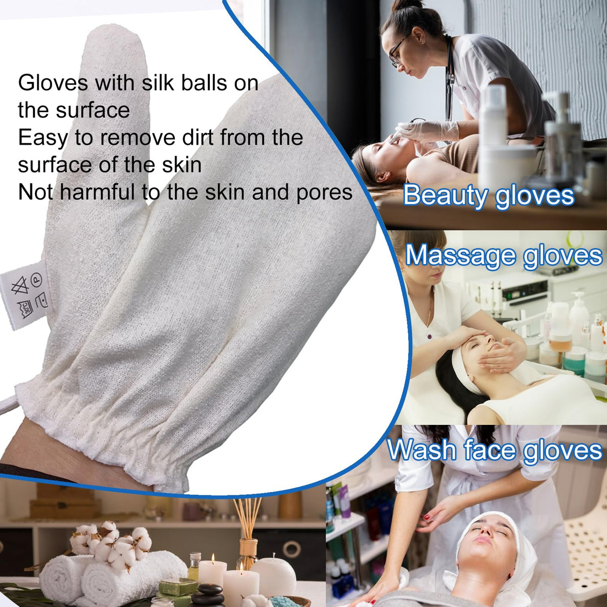 PJxtal exfoliation gloves help smooth skin texture during routine use.