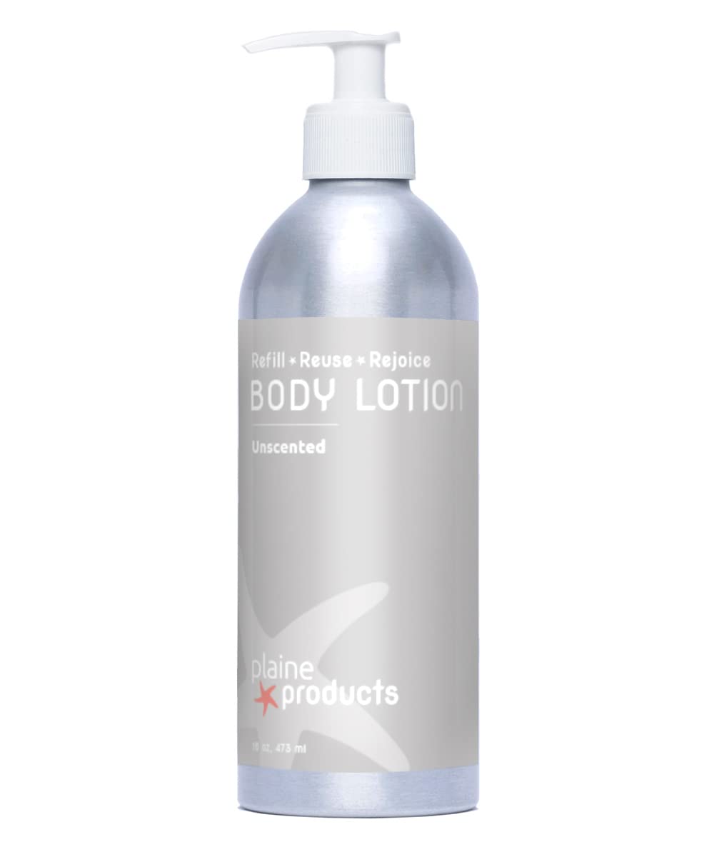 Plaine Products unscented eco-friendly lotion in pump bottle for daily hydration