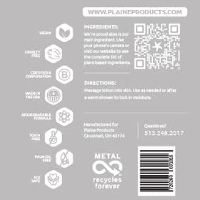 Plaine Products packaging for recycling and reuse to minimize waste