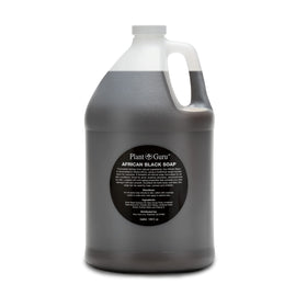 Plant Guru African Black Soap Liquid bottle front view for natural cleansing