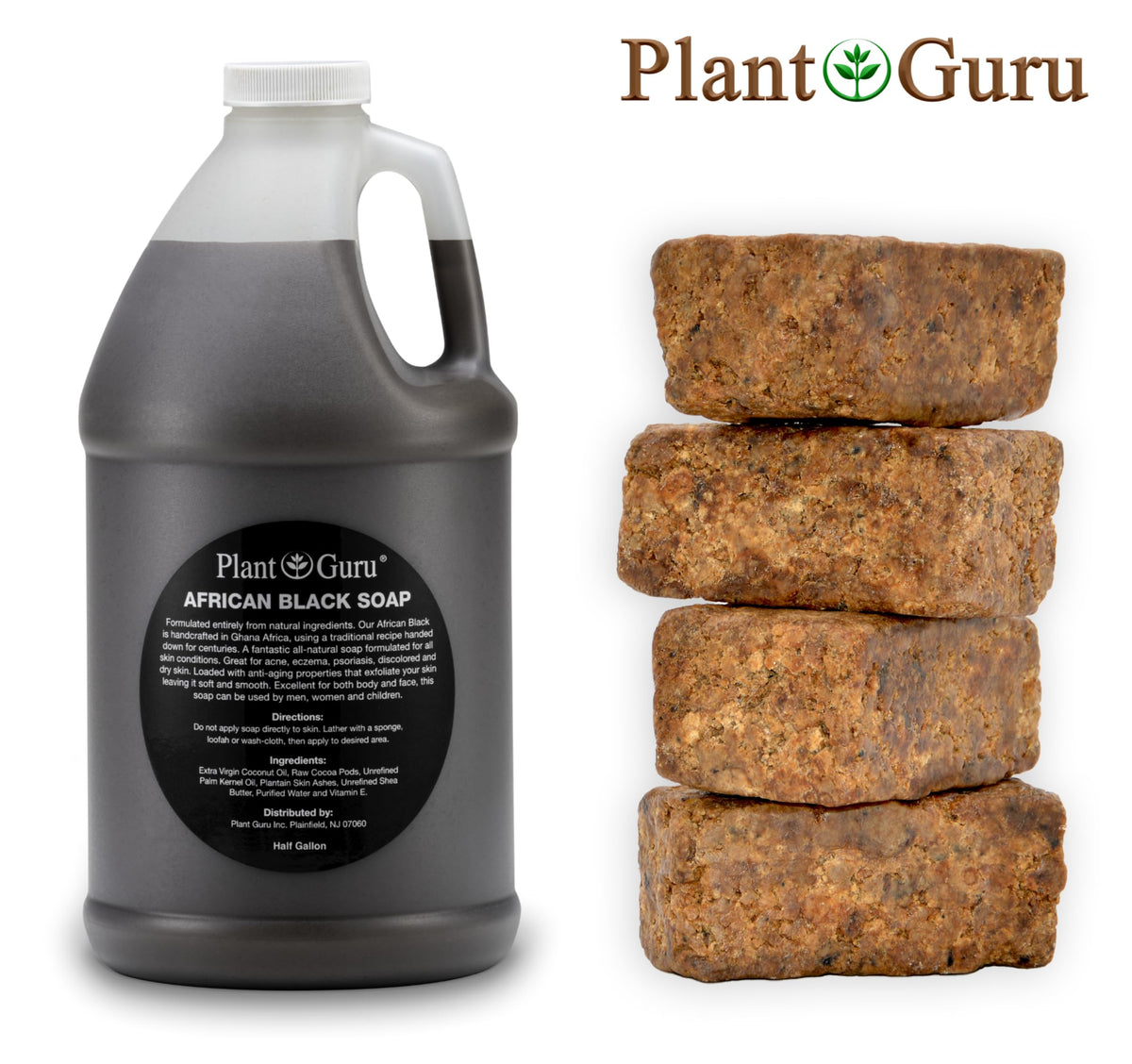 Plant Guru African Black Soap Liquid hands lather for cleansing action.