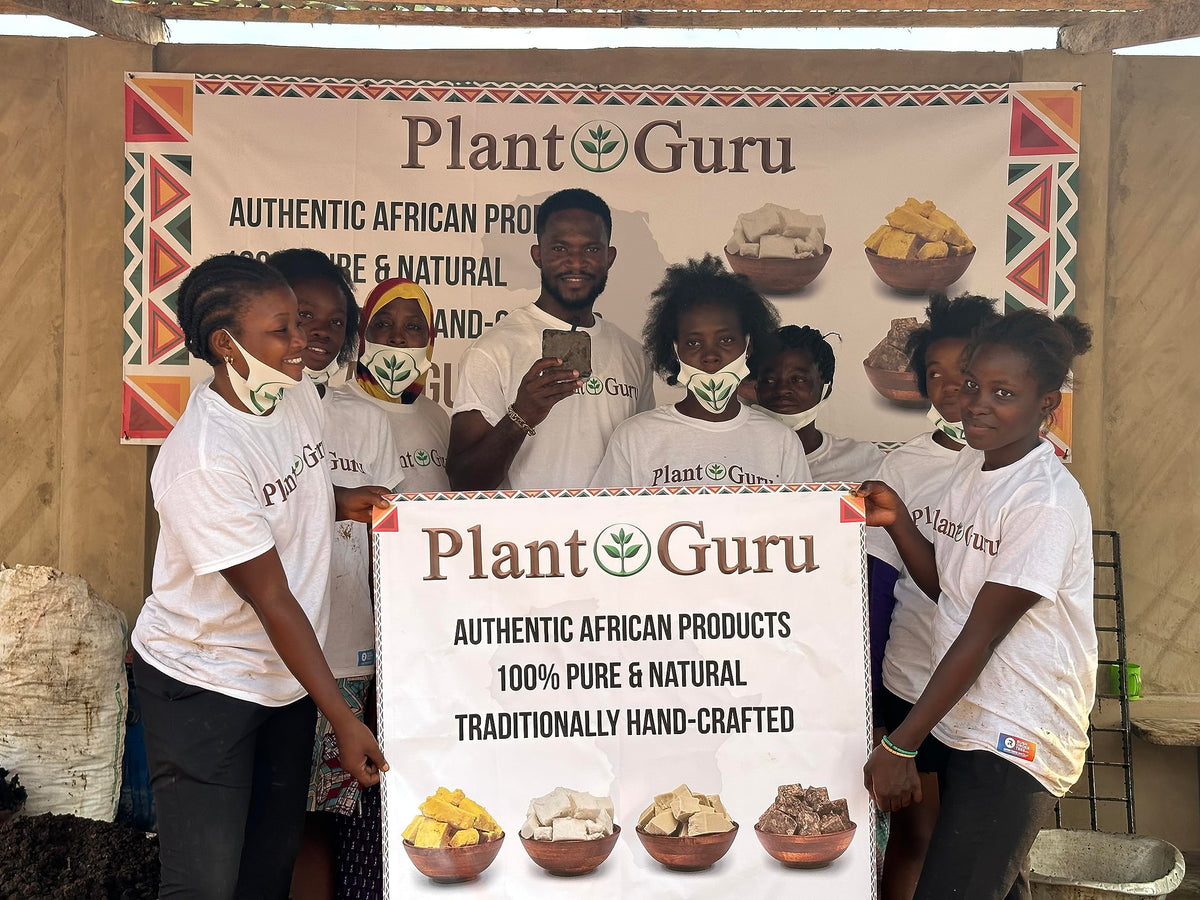 Plant Guru African Black Soap Paste with coconut oil and shea butter.