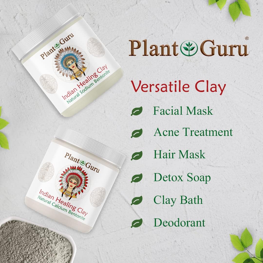 DIY skincare mask preparation with Plant Guru clay powder for home routines.