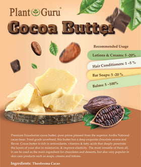 Plant Guru food-grade cocoa butter packaging preserves freshness